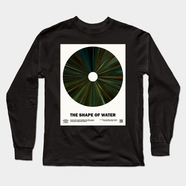 minimal_The Shape of Water Warp Barcode Movie Long Sleeve T-Shirt by silver-light